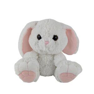 Aurora Taddle Toes White Bunny Rabbit Plush Stuffed Animal Toy Big Feet Easter